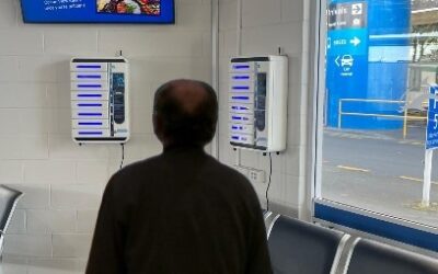 Phone charging stations sold by ChargedAs